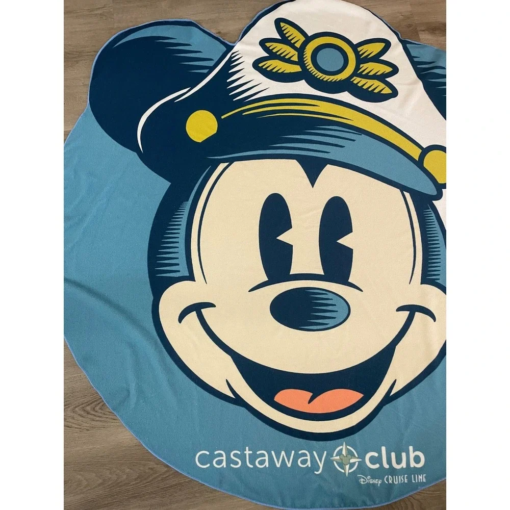 Disney Cruise Line Castaway Club Mickey Mouse Oversized Beach Towel Blue